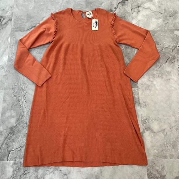 Vignette Womens Size Large L‎ Sweater Dress Orange Mia Dress - Picture 1 of 3